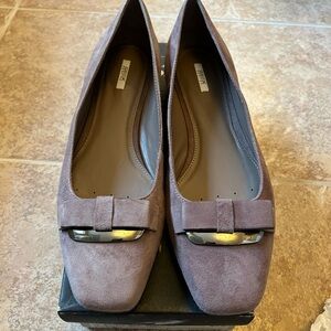 NIB Geox Women's Suede Loafers - Taupe Size 10